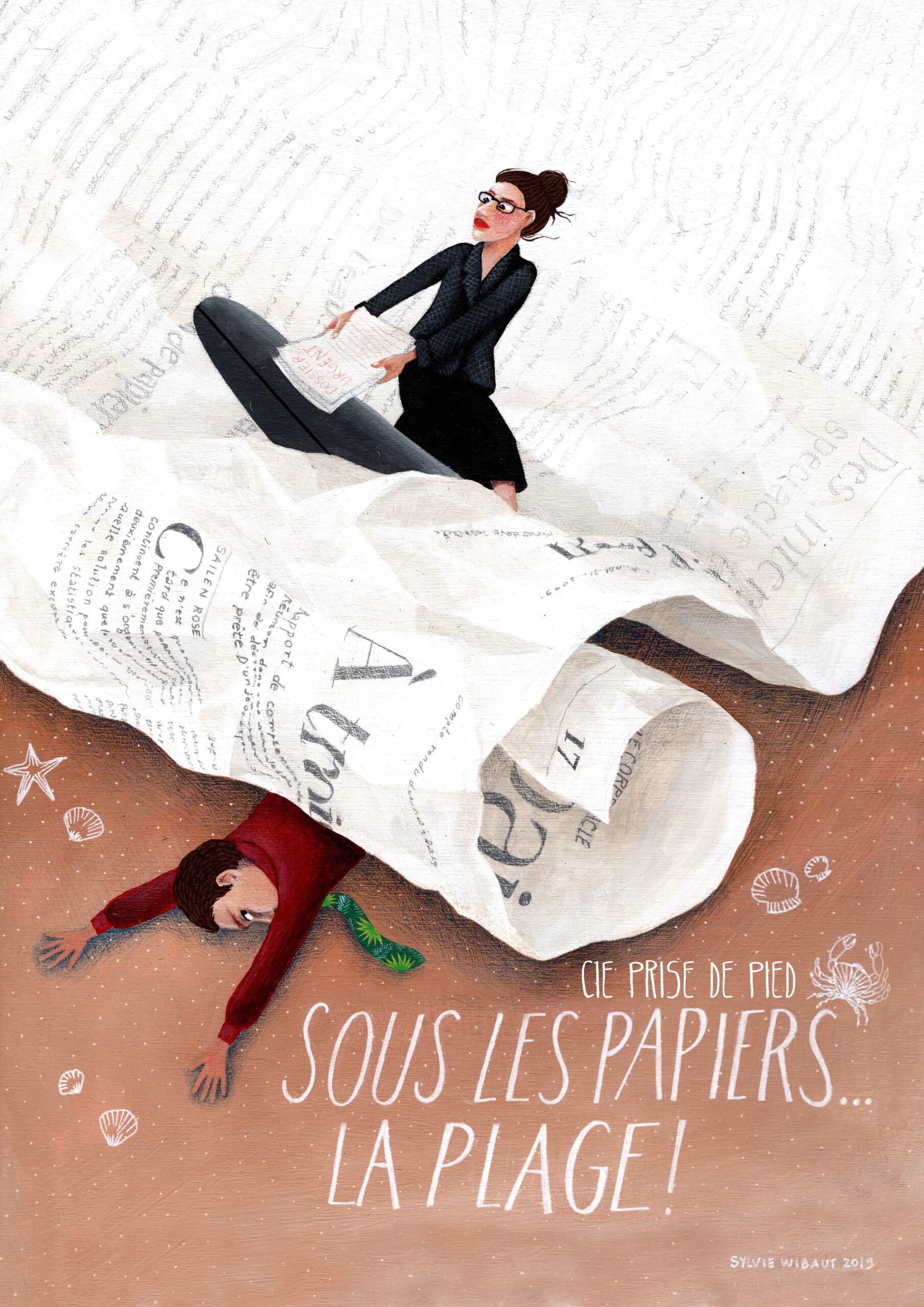 affiche-Sous_les_papiers_la_plage-Cie_Prise_de_Pied